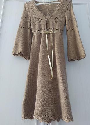 Плаття,сукня ажурна в'язка🤎