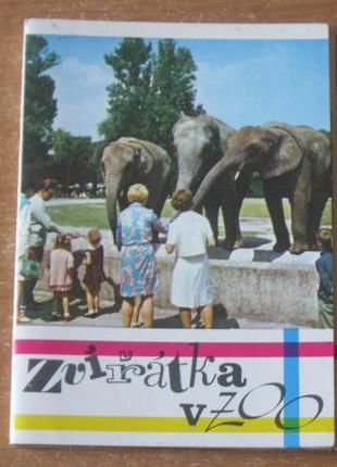Набор цветных открыток чехия «зверятко в зоо».