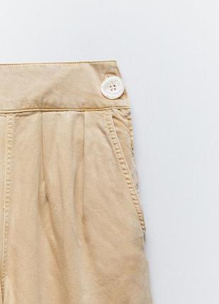 36/s новые фирменные джинсы с складками и жемчужной пуговицей зара zara оригинал5 фото