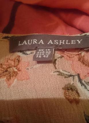 Блуза laura ashley нежного розово-бежевого цвета 100% вискоза5 фото