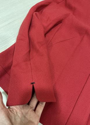 Пальто піджак жакет zara шерстьяний півпальто вовняне весняне піджак, жакет червоний6 фото