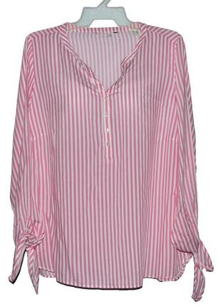 В наличии стильная блуза в вертикальную полоску с рукавами на завязкаx tcm tchibo2 фото