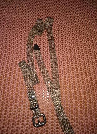 Пояс ремень метал плетение женский.