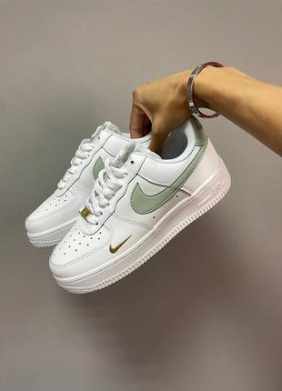 Стильные женские кроссовки кеды демисезонные nike air force белые найк форс