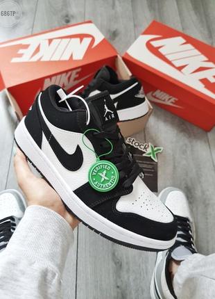 Стильні чоловічі кросівки, кеди демісезонні nike air jordan шкіряні найк