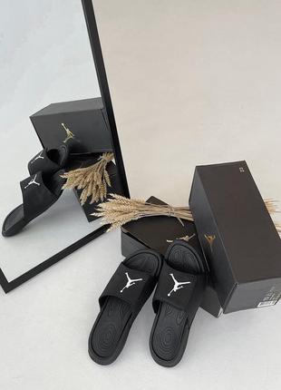 Jordan slide black шлепанцы джордан черные7 фото