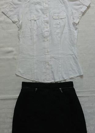 Легкая полупрозрачная белая блузка, рубашка amisu7 фото