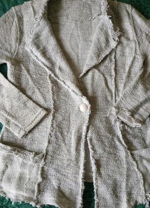 Кардиган,пиджак с люрексом,блестит, размер л.9 фото