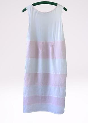 Платье-сарафан комбинация двух тканей, лен в составе италия, hubert gasser5 фото