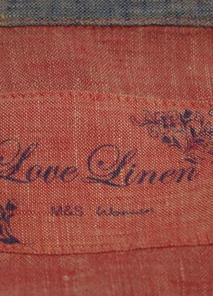 Мягенькая розовая льняная рубашка m&s love linen англия 14 р.5 фото