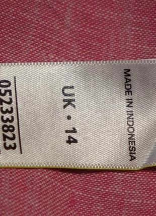 Мягенькая розовая льняная рубашка m&s love linen англия 14 р.6 фото