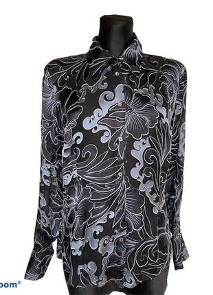 Фирменная стильная качественная натуральная блуза рубашка из шёлка4 фото