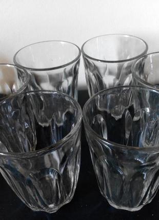 Комплект стаканов белые 6шт граненные 200грамм 60гг ссср1 фото