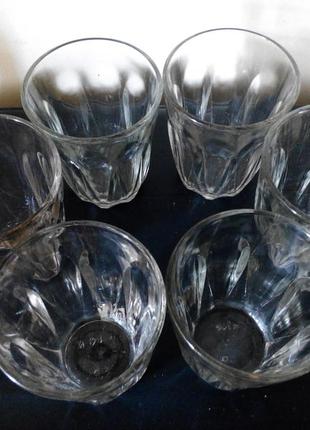 Комплект стаканов белые 6шт граненные 200грамм 60гг ссср8 фото