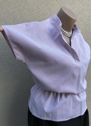 Блуза реглан в полоску,баска,рубаха,serena davini,milano,4 фото
