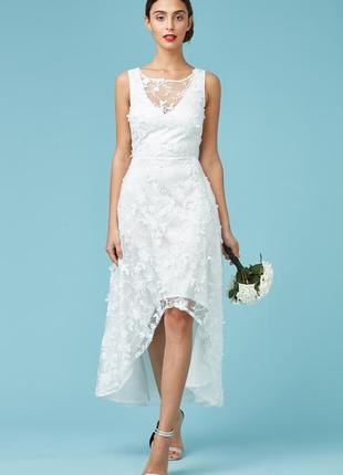 Вечернее свадебное платье с 3d кружевом goddiva2 фото