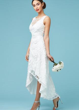 Вечернее свадебное платье с 3d кружевом goddiva3 фото