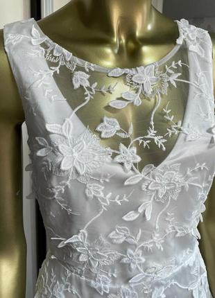 Вечернее свадебное платье с 3d кружевом goddiva7 фото