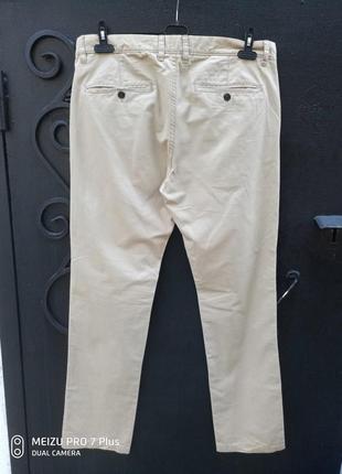 Легкие котоновые мужские брюки h&m slim fit4 фото