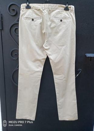 Легкие котоновые мужские брюки h&m slim fit6 фото