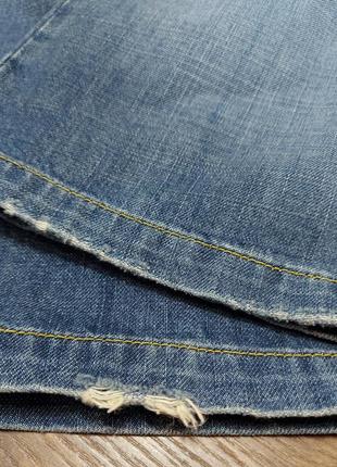 Bandolera джинсовые свободные шорты на болтах с декоративными рванками потёртостями6 фото