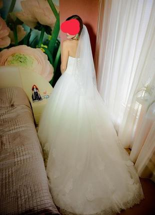 Волшебное свадебное платье цвета лайт айвори7 фото