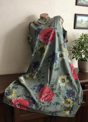 Бохостиль плаття бавовна італія 56-60р7 фото