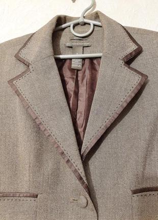 Hillard&handson стильный жакет коричневый пиджак с отделкой на подкладке женский3 фото
