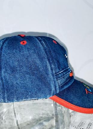 Джинсовая детская панама кепка бейсболка синяя для мальчика5 фото
