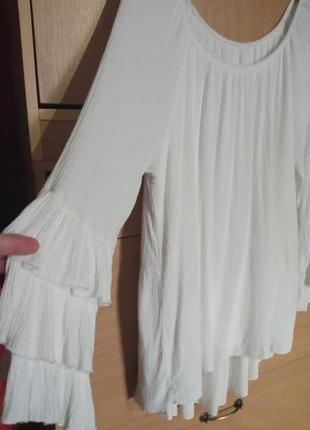 Романтическая блуза боталл натуральный хлопок с вискозой2 фото