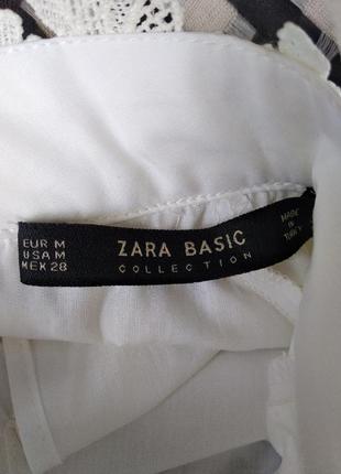 Sale базовая белая хлопковая блузка zara без рукавов8 фото