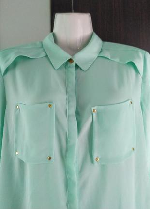 Мятная женская блуза 44р-h&m2 фото