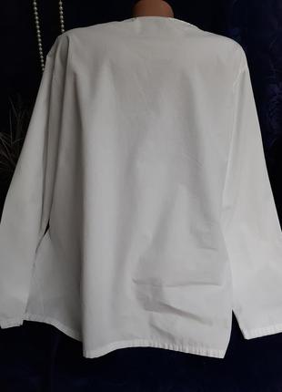 Olly casuals блуза рубашка с длинным рукавом вышивка ришелье 100% коттон хлопок винтаж7 фото