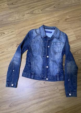 Джинсовая куртка короткая джинсовый пиджак5 фото