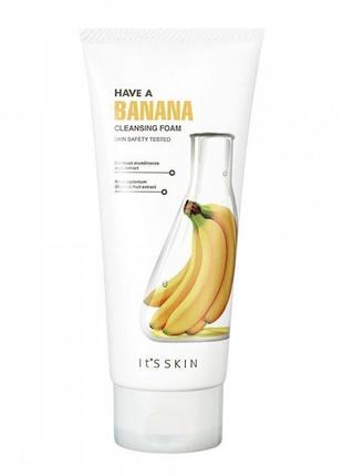 Пенка для умывания с экстрактом банана it’s skin have a banana cleansing foam3 фото