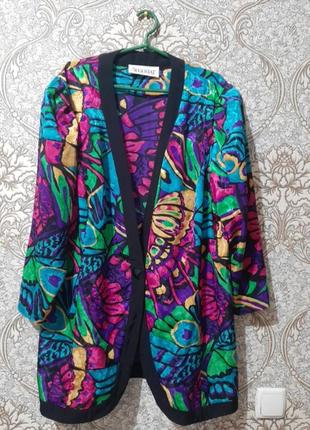 Винтажный, яркий кардиган, накидка
