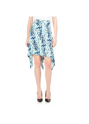 Юбка, женская, углами, трикотаж, принт, стрейч, асимметрия, c&a, размер xl, 8615