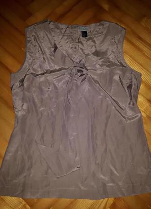 Блуза тонкая, шелк+хлопок, от h&m! p.-42