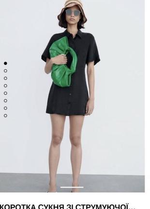 Платье короткое из струившейся ткани zara размер xs,l
