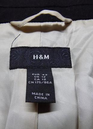 Пиджак черный на пуговицах с карманами фирменный h&m размер 463 фото