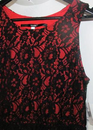 Красно- черное платье юбка гофрэ, разм. m, полномерит10 фото