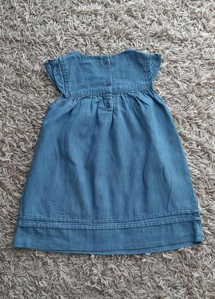 Милий джинсовий сарафан, плаття з вишивкою baby club c&a 80 розміру.5 фото