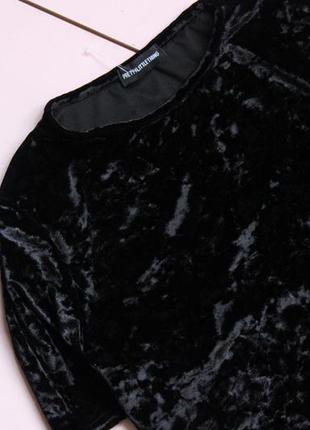 Бархатное черное платьице missguided2 фото