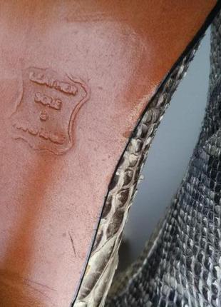 Ексклюзив/статусні чобітки зі шкіри білого гімалайського пітона,ручна робота4 фото