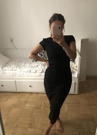 Плаття міді мереживне zara