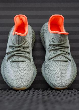 Женские кроссовки adidas yeezy boost 350 v2 desert - sage скидка sale / smb4 фото