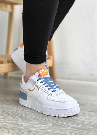 Кожаные, классные кроссовки nike air force 1 (найк аир форс 1)1 фото