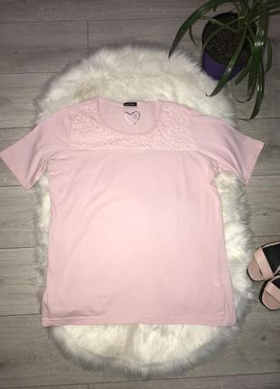 Розовая футболка хлопок наш 54-56 размер, ххл