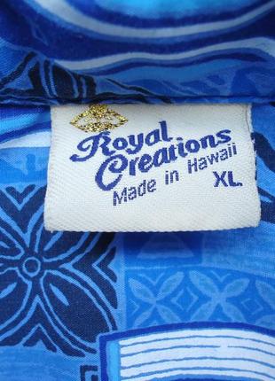 Рубашка  гавайская royal creations hawaii usa гавайка (xl)4 фото