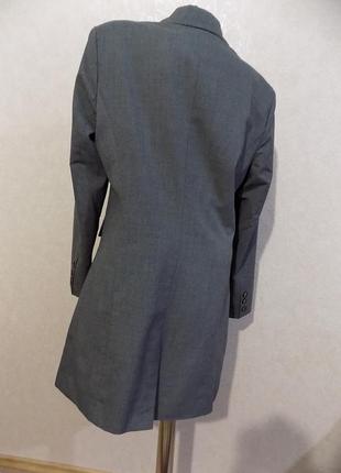 Пиджак удлиненный серый на пуговицах с карманами фирменный amici размер 485 фото